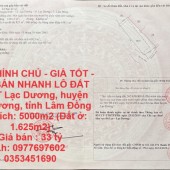 ĐẤT CHÍNH CHỦ - GIÁ TỐT - CẦN BÁN NHANH LÔ ĐẤT  TẠI TT Lạc Dương, huyện Lạc Dương, tỉnh Lâm Đồng